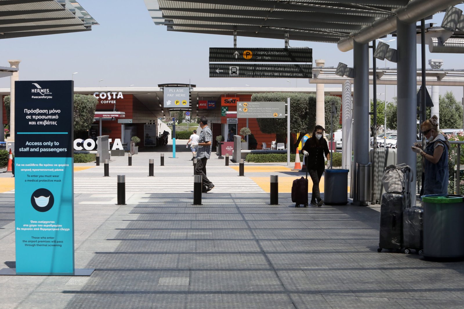 Larnaca Airport car rental meet and greet outside arrivals