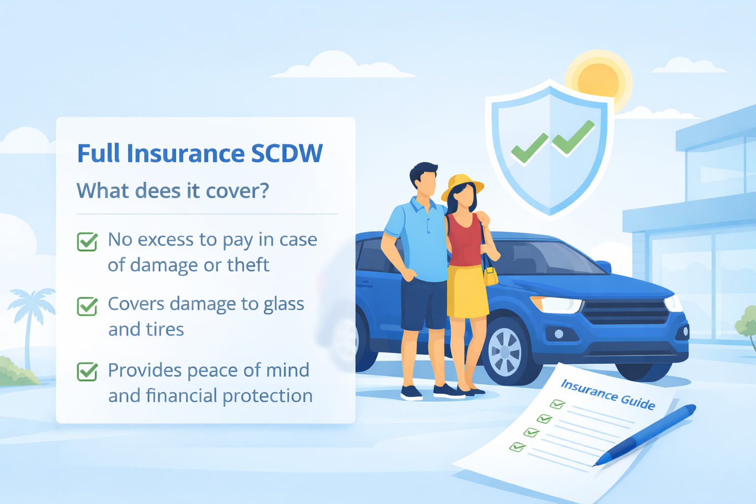 Full Insurance (SCDW) in Cyprus – BlueRent Cyprus